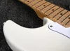 Custom Shop 70's Jimi Hendrix Olympic White St Electric Guitar Maple Cuello Diapongo Dot Inlay, Placa de cuello grabado especial
