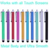 9.0 pantalla táctil pluma 500 Unids Metal Pantalla Capacitiva Stylus Pens Pluma Táctil Para Samsung Iphone Teléfono Celular Tablet PC 10 Colores Fedex DHL Gratis