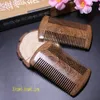 Green Sandalwood Pocket Beard Hair Combs 2 Sizes Handmade Natural Wood Comb 1pc2287127