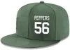 Cappelli Snapback Personalizzati qualsiasi Nome giocatore Numero # 21 Cappelli Clinton Dix Green Bay Personalizzati TUTTI I cappellini della squadra Accetta Ricamo piatto realizzato Lo304h