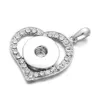 Noossa Snap Button Ketting Vierkante Hartvormige met Crystal Full CZ Diamond Hanger Mode-sieraden te koop