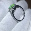 Moda Rocznica Pierścień Opal CZ Biały Złoto Wypełnione Party Wedding Band Pierścienie Dla Kobiet Mężczyźni Biżuteria Prezent