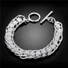 Новый большой зубной браслет стерлингового серебра Свадебный подарок мода мужчины и женщины 925 серебряный браслет SPB059