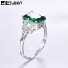 Classique 10.75ct Nano bague émeraude russe taille émeraude solide 925 bague en argent sterling ensemble meilleure marque bijoux fins pour les femmes S18101001