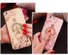 Bling Elmas Yüzük Tutucu Telefon Kılıfı Esnek Yumuşak TPU Kapak ile Kickstand iPhone 11 Pro Max Xr 8 7 6S Artı Samsung S10 9 8 Not 8 9