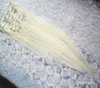 10 "- 26" Clip recto Remy hecho a máquina en extensiones de cabello humano 100G 100% cabello humano Clip grueso de Blondevirgin en la extensión del pelo 7Pcs / Set