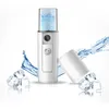 Mini USB Recargable Facial Steamer Nano Facial Névoa Pulverizador Frio Spray Spray Samaper Viagem Hidratante Cara Pulverizador