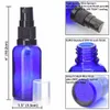 12 X 30 ml Vazio de Vidro Azul Cobalto Frasco De Spray De Aromaterapia Vaporizador w / Névoa Fina Pulverizador para o óleo essencial perfume atomizador