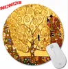 Colorful Beautiful Tree Background Anti-Slip Cute Mouse Pad Round Soft for computers Mousepad comfort pad Mouse Mat for Optal