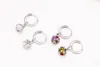 (580E) Magical Ball Drop Earrings Jóias para Mulheres Branco / Multicolor CZ BRANCO Banhado A Ouro Novo Design