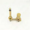 ROLYA Golden Bathroom Faucet Wall Mounted Single Side Lever Mixer Taps Gold Basin Set Solid Brass Construction