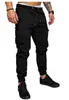 2018 Pantalons masculins Hommes Joggers Solide Multi-Poche Dix couleurs Pantalons Pantalons de survêtement Marque Hommes Pantalons Hip Hop Harem Joggers M-4XL1