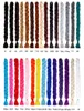 165g / bit ren färg virka jumbo flätat hår 41 inches flätande hår syntetiska fiber hårförlängningar