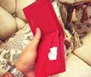 파리 프리미엄 레드 가죽 날씬한 지갑 x 빨간 검은 지갑 진짜 가죽 야외 스포츠 가방 #857295H