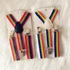 Barn Färgglada Rainbow Suspenders Baby Boys and Girls Suspenders Clip-on Y-Back Braces Elastic Kids Suspenders Gratis frakt Whoesales