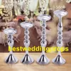 décoration élégante Tall Nouvelle arrivée ! Vase en métal doré, porte-fleurs mental en ruban, vase trompette à dos royal pour la décoration best017