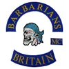 Cool MC BARBARIANS BRITAIN Toppe ricamate con teschio Moto Club Vest Giacca da motociclista Punk Iron on Patch Spedizione gratuita