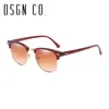 DSGN CO. Envío gratis Marca gafas de sol de moda para hombres y mujeres Classic semi sin rebordes gafas de sol cuadrados 12 colores UV400