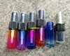 100pcs / Lot alta qualidade 5ml Gradiente de cor de spray vazia garrafa de perfume 5cc garrafas de vidro grosso durável para viagem