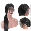 High Quality Natural Color Silk Straight Pre Plucked With Baby Hair Brazilian Full Lace Human Hair Wig For Women2674924