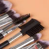 Professial 12pcs Kvinnor Makeup Brushes Set Foundation Pulverborste Skönhetsborste Make up Verktyg med Cylinder Eyeshadow Borste Kosmetiska verktyg