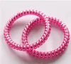 Women Colorful Hairband Girl Candy Color Headband Telephone Cord Elastic Ponytail Holders Hair Ring Diameter 5cm