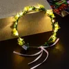 Nieuwe stijl LED Bloemkrans trouwjurk Haar slinger bruids bruidsmeisje bloemen kroon kroon Hawaii Seaside Holiday Decor Accessories 3JT5340254