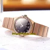 27mm Dream Blue Starry Sky Dial Swiss Quartz Womens Watch Diamond Bezel Two Tone Rose Gold rostfritt stål Band Fashion Lady Watch280J