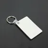 Whole 10pcs MDF Blank Key Chain Rectangle Sublimation Wooden Key Ring For Heat Press Transfer Po Logo Thermal printing Gift285p