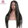 250 Density Lace Front Human Hair Wigs For Black Women Straight Pre Plucked Brazilian Lace Wig Full Ends Rosa Queen Remy1087312