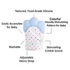 실리콘 베이비 미트 젖니 젖꼭지 장갑 장갑 젖니 씹을 수있는 신생아 간호 데테르 구슬 유아 BPA 무료 사운드 이빨 Xmas 선물