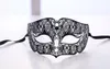 Men Metal Party Mask Mens Paling Black Venetian Filigree Masquerade Mask Maskowana piłka Halloween świąteczny scena