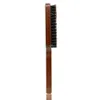 Wood Slim Handle Beard Brush Custom Mens Shaving Mustache Comb In Boar Bristle Hair Teasing Brush For Hairdressing