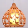 Güney Asya rattan yemek odası tavan kolye lamba el yapımı japon restoran kolye ışıkları ülke rustik asılı lambalar