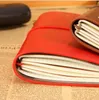 Cowhide Notebook Viungate PU Läder Anteckningar Portable Travel Journal Student Notebook Koreanska Stationery Paper Christmas Gifts Memo Pads