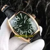 Neue verrückte Stunden 8880 CH 5ne Farbe Träume Automatisch weißes Zifferblatt Watch Rose Gold Hülle Lederband Gents Sport Uhren178m