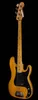 Custom 4 cordas Precisão Vintage Natural Jazz Elétrica Baixo Guitarra Corpo, Dot Inlay, Preto Pickguard, Big Bridge Cover