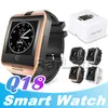Q18 Bluetooth Smart Watch Passometer med pekskärm Kamera Klockor Stöd TF-kort SmartWatch för Android med Retail Box