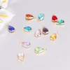 New Arrival Mix Colors Diy Crystal Birthstone Dangles Charms For Necklace Bracelet Jewelry Transparent Glass Pendants Accessories 246I
