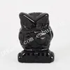 10st Svart Obsidian Stone Carved Owl Bird Totem Spirit Animal Carving Metaphysical Altar Skulptur Staty Mascot Mineral Home Office Decor