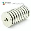 NdFeB Garage Magnet Disc Diameter 35x5 mm M6 Screw Countersunk Hole Strong Neodymium Magnets USA Prime 10pcs1171421