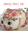 keramische schattige roze varken piggy bank home decor ambachten kamer decoratie objecten ornament porselein dierlijke beeldjes cadeau voor meisjes