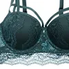 CINOON 2018 Sexy Lace Bra Set 3/4 Xícara ajustável Push up Vs Bra Lingerie Lingerie Conjuntos Para As Mulheres 70-85A B C Copo Frete Grátis Y18101502