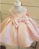 Малыш девушка Крещения платье розовых рождественские костюмы Девочка принцесса Платье 1 год День рождения Подарка Дети Бальные платья одежды для девочек
