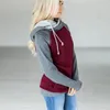 Vrouwen Hoodies Sweatshirts Patchwork Pullover Herfst Warm Tops Mode Lange Mouw Hooded Sweatshirt Casual Winter Pullovers Uitloper YFA244