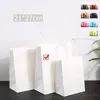 21 * 27cm + 11cmcolor Pure Wood Puree Kraft Paper Portable Custom Clothing Gifts Gifts Takeaway Reklam Supermarket Shopping Store