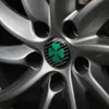 4pcs autocollants de voiture 56mm pour alfa romeo giulia gt quatrefoil badge verte badge décalque de voiture pneu clef centre hub capuchon autocollant emblème