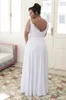 2022 Romantic Designer Plus size Wedding Dress Chiffon Cheap V neck With Sheer Short Sleeves Beaded Long Floor length Bridal Gowns New