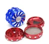 Smoking Pipes New 3 layer fingertip gyroscope Cigarette Mill 63MM creative aluminum alloy