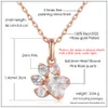 Fashionable Pendant Halsband Footprint Rosa Diamond Pendant Hot New Smycken Factory Partihandel